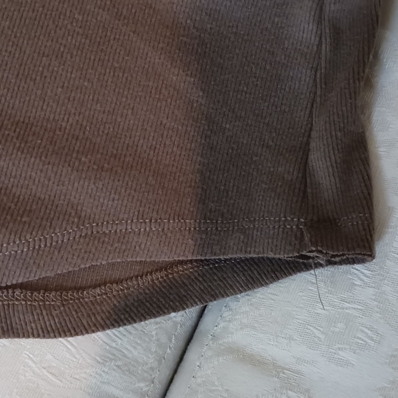 Hem & Thread Colorblock Sweater Brown/Taupe NWOT S - Picture 7 of 8